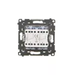 Simon 55 WMDL-TW6-2L2X-116 Łącznik schodowy podwójny z podświetleniem bez piktogramu – osobne podświetlenie dla każdego klawisza (moduł) 10 AX, 250 V~, szybkozłącza; Grafitowy mat