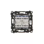 Simon 55 WMDL-TW6-2L2X-143 Łącznik schodowy podwójny z podświetleniem bez piktogramu – osobne podświetlenie dla każdego klawisza (moduł) 10 AX, 250 V~, szybkozłącza; Aluminium mat