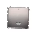 Simon Basic WMUL-021xxx-J011 Łącznik dwubiegunowy z podświetleniem LED (moduł) 10AX, 250V~, szybkozłącza; stal inox