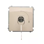 Simon Basic WMUL-0K01xx-9011 Łącznik jednobiegunowy z kluczem, 2 pozycyjny, „0-I” styk N/O. Możliwość wyjęcia klucza w każdej pozycji; beż