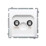 Simon Basic WMUA-07xxxx-1013 Gniazdo antenowe TV-DATA (moduł) 1x wejście: 5–1000 MHz; biały