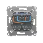 Simon 54 WMDL-Z10005-011 Łącznik dwubiegunowy podwójny (moduł) 16AX, 250V~, zaciski śrubowe; biały