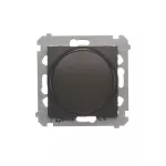 Simon 54 WMDS-004xLx-046 Ściemniacz obrotowy do LED ściemnialnych 230 V (moduł) 2–250 W; brąz mat. Maksymalna ilość zródeł LED - 10 szt.