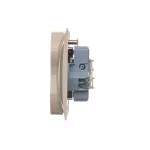 Simon 54 WMDW-00210Z-041 Gniazdo wtyczkowe z uziemieniem podwójne, z funkcją niezmienności faz, z przesłonami, 16A, 250V~, zaciski śrubowe. Kompletne - nie do ramek; kremowy