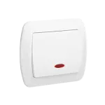 Simon Akord WMAL-411xxx-1012 Łącznik jednobiegunowy z podświetleniem, 10AX, 250V~, zaciski śrubowe; biały