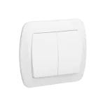 Simon Akord WMAL-4612xx-1011 Łącznik schodowy podwójny z podświetleniem 10AX, 250V~, zaciski śrubowe; biały