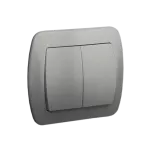 Simon Akord WMAL-4612xx-D011 Łącznik schodowy podwójny z podświetleniem 10AX, 250V~, zaciski śrubowe; aluminiowy