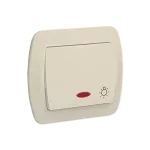 Simon Akord WMAL-481xxx-9012 Przycisk światło z podświetleniem 10AX, 250V~, zaciski śrubowe; beż