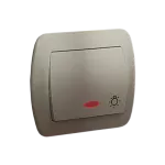 Simon Akord WMAL-481xxx-H012 Przycisk światło z podświetleniem 10AX, 250V~, zaciski śrubowe; satynowy