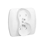 Simon Akord WMAW-40210x-1012 Gniazdo wtyczkowe z uziemieniem podwójne, Σ16A, 250V~, zaciski śrubowe; biały