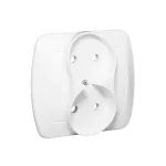 Simon Akord WMAW-40200x-1012 Gniazdo wtyczkowe bez uziemienia podwójne, Σ16A, 250V~, zaciski śrubowe; biały