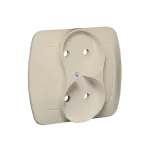 Simon Akord WMAW-40200x-9012 Gniazdo wtyczkowe bez uziemienia podwójne, Σ16A, 250V~, zaciski śrubowe; beż