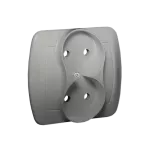 Simon Akord WMAW-40200x-D012 Gniazdo wtyczkowe bez uziemienia podwójne, Σ16A, 250V~, zaciski śrubowe; aluminiowy