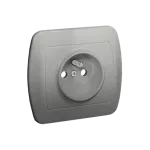 Simon Akord WMAW-40111x-D012 Gniazdo wtyczkowe z uziemieniem, z przesłonami torów prądowych, 16A, 250V~, zaciski śrubowe; aluminiowy