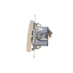 Simon 54 WMDL-Z10005-041 Łącznik dwubiegunowy podwójny (moduł) 16AX, 250V~, zaciski śrubowe; kremowy