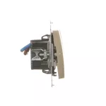 Simon 54 WMDL-Z10005-044 Łącznik dwubiegunowy podwójny (moduł) 16AX, 250V~, zaciski śrubowe; złoty mat