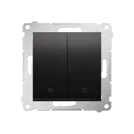 Simon 54 WMDL-Z10005-048 Łącznik dwubiegunowy podwójny (moduł) 16AX, 250V~, zaciski śrubowe; antracyt