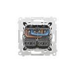 Simon 54 WMDL-Z10005-048 Łącznik dwubiegunowy podwójny (moduł) 16AX, 250V~, zaciski śrubowe; antracyt