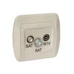 Simon Akord WMAA-01319z-9013 Gniazdo antenowe SAT-SAT-RTV końcowe; beż