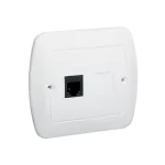 Simon Akord WMAT-4010xx-1012 Gniazdo telefoniczne RJ12 pojedyncze, z zaślepką. Montaż do puszki na wkręty; biały