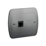 Simon Akord WMAT-4010xx-D012 Gniazdo telefoniczne RJ12 pojedyncze, z zaślepką. Montaż do puszki na wkręty; aluminiowy