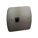 Simon Akord WMAT-4010xx-H012 Gniazdo telefoniczne RJ12 pojedyncze, z zaślepką. Montaż do puszki na wkręty; satynowy