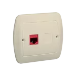 Simon Akord WMAK-4510xx-9013 Gniazdo komputerowe RJ45 pojedyncze, kategoria 5e. Montaż do puszki na wkręty; beż