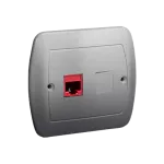 Simon Akord WMAK-4510xx-D013 Gniazdo komputerowe RJ45 pojedyncze, kategoria 5e. Montaż do puszki na wkręty; aluminiowy