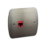 Simon Akord WMAK-4510xx-H013 Gniazdo komputerowe RJ45 pojedyncze, kategoria 5e. Montaż do puszki na wkręty; satynowy