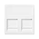 Simon Connect TSC-KB87-9 Płytka K45, 2x RJ z osłoną; IBM; czysta biel