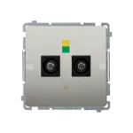 Simon Basic WMUE-012000-H013 Gniazdo ekwipotencjalne podwójne (moduł); satynowy