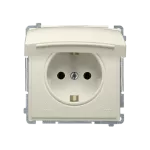 Simon Basic WMBW-50111x-9011 Gniazdo wtyczkowe Schuko do wersji IP44 z przesłonami (moduł) 16A, 250V~,zaciski śrubowe; beż