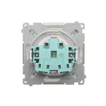 Simon Basic WMBW-53111x-1011 Gniazdo wtyczkowe Schuko do wersji IP44 z przesłonami (moduł) 16A, 250V~,zaciski śrubowe; klapka transparentna; biały