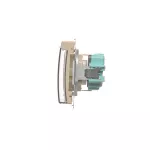 Simon Basic WMBW-53111x-9011 Gniazdo wtyczkowe Schuko do wersji IP44 z przesłonami (moduł) 16A, 250V~,zaciski śrubowe; klapka transparentna; beż