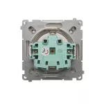 Simon Basic WMBW-53111x-H011 Gniazdo wtyczkowe Schuko do wersji IP44 z przesłonami (moduł) 16A, 250V~,zaciski śrubowe; satynowy. Klapka transparentna