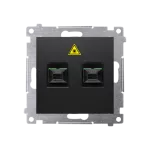 Simon 54 WMDK-0602xx-049 Gniazdo światłowodowe / optyczne podwójne SC/APC (moduł); czarny