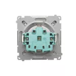 Simon Basic WMBW-73111x-J011 Gniazdo wtyczkowe Schuko do wersji IP44 (moduł) 16A, 250V~, zaciski śrubowe; stal inox. Klapka transparentna