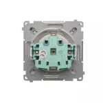 Simon Basic WMBW-73111x-H011 Gniazdo wtyczkowe Schuko do wersji IP44 (moduł) 16A, 250V~, zaciski śrubowe; satynowy. Klapka transparentna