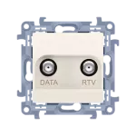 Simon 10 WC-AD1xxxx-01-41xx Gniazdo antenowe końcowe RTV-DATA (moduł), 1x wejście: 5÷1000 MHz; kremowy