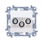 Simon 10 WC-ADSATFx-01-11xx Gniazdo antenowe końcowe RTV-DATA-SAT (moduł), 1x wejście: 5÷2400 MHz; biały
