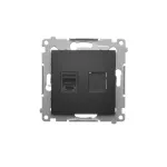 Simon 54 WMDT-0010xx-049 Gniazdo telefoniczne pojedyncze RJ12 (moduł); czarny