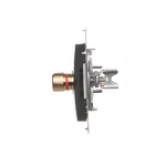 Simon 54 WMDG-010002-049 Gniazdo głośnikowe pojedyncze (moduł). Przekrój przewodów dla wyjścia do 6 mm2; czarny