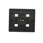 Simon 54 WMEW-22411N-049 Gniazdo poczwórne Schuko natynkowe z przesłonami torów prądowych wersja skandynawska 16A, 250V~, szybkozłącza; czarny