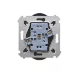 Simon 54 WMDW-00210M-049 Gniazdo wtyczkowe podwójne z uziemieniem z przesłonami (moduł) 16A, 250V~, zaciski śrubowe; czarny