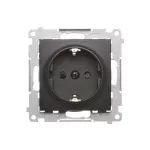 Simon 54 WMDW-03111x-049 Gniazdo Schuko z przesłonami (moduł) 16A, 250V~, zaciski śrubowe; czarny