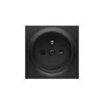 Simon 54 WMDW-P0111x-049 Pokrywa gniazda pojedynczego z przesłonami; czarny