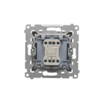 Simon 54 WMDL-021xxx-049 Łącznik dwubiegunowy z podświetleniem LED (moduł) 10AX, 250V~, szybkozłącza; czarny