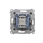 Simon 54 WMDL-071xxx-049 Łącznik krzyżowy z podświetleniem LED (moduł) 10AX, 250V~, szybkozłącza; czarny