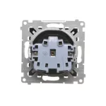 Simon 54 WMDW-53121x-049 Gniazdo wtyczkowe do wersji IP44 bez uszczelki (moduł) 16A, 250V~, zaciski śrubowe, klapka transparentna; czarny Wymagana uszczelka ramki