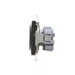 Simon 54 WMDW-00101x-049 Gniazdo wtyczkowe bez uziemienia z przesłonami (moduł) 16A, 250V~, zaciski śrubowe; czarny